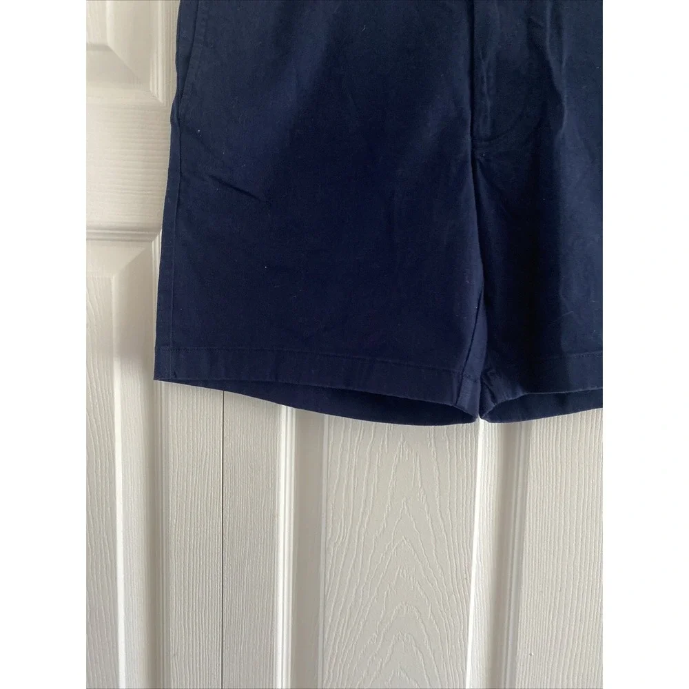 J‎ Crew Mercantile Men's 32 Navy Chino Flat Front Shorts Preppy Cotton